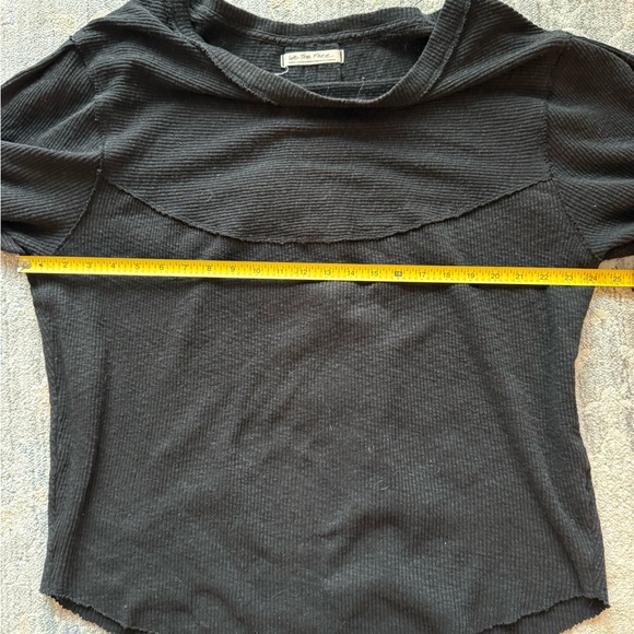 We The Free Charcoal Ribbed Knit Top - Picture 3 of 6
